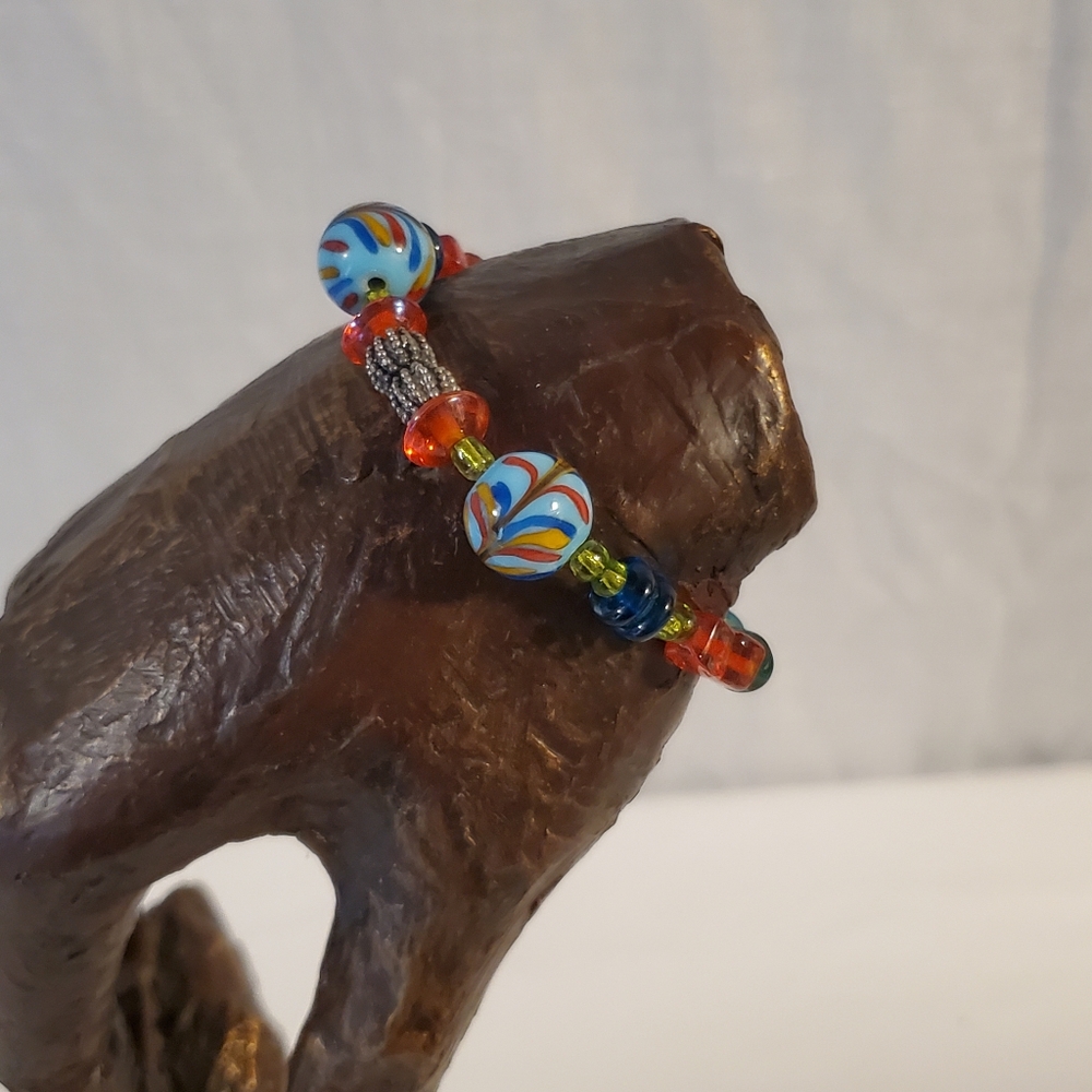Lampwork Glass Bead‎ Bracelet